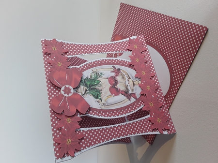 Christmas Lovebirds Stand Up Cut Out 3D Christmas Card Kit by Leanna Hudson