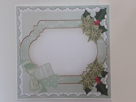 Winter Garden Happy Christmas 8x8inch Fancy Insert by Leanna Hudson