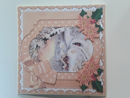 Winter Sunset Happy Christmas Fancy 8in Step by Step by Leanna Hudson