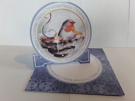 Blue Robin 3D Circle Card with Toppers & Envelope Mini Kit by Leanna Hudson