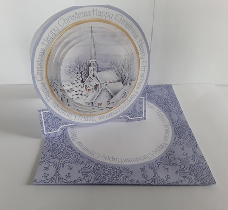 Blue Village 3D Circle Card with Toppers & Envelope Mini Kit by Leanna Hudson