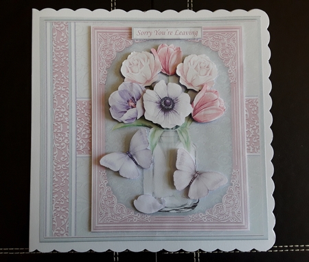 JAR OF SPRING BOUQUET 7.5 Decoupage & Insert Kit All Occasions by Leanna Hudson