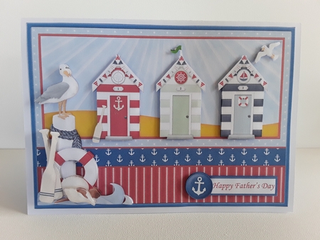 BEACH HUTS AT THE COAST A5 Card Topper & Insert Mini Kit by Leanna Hudson