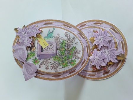 Christmas Mailbox Oval Easel Card Mini Kit by Leanna Hudson