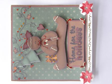 Sweet Gingerfolk Girl Card Front by Leesa Barry-Cotter