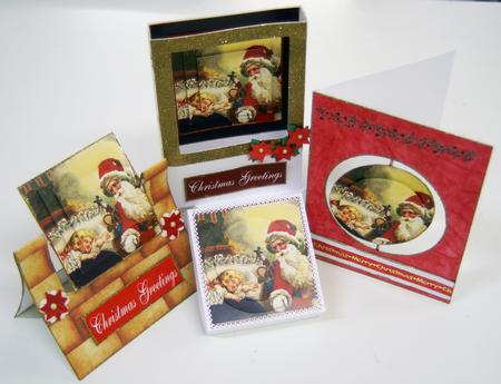 Santa's Checking 2 Card Sheet by Leesa Barry-Cotter