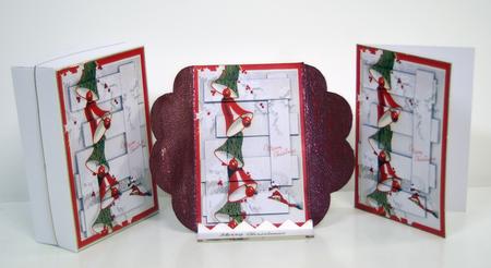 Intertwined Pyramid Christmas Bells with Wings Have a Merry by Leesa Barry-Cotter