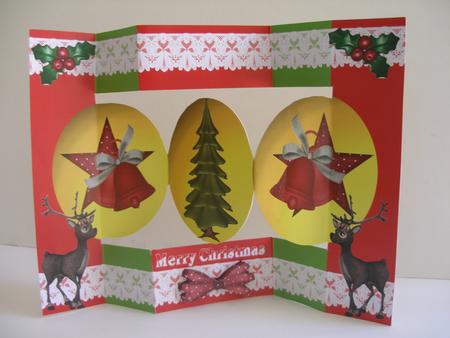 Christmas Time is Near Folded Tri Shutter Card by Leesa Barry-Cotter