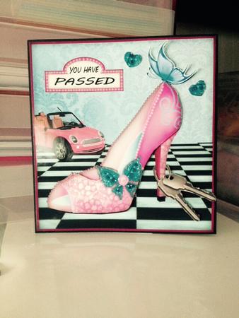 Pink Stiletto with Car Keys Qc by Lesley Aston