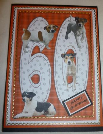 Jack Russell Terrier 60th Birthday Card by Lesley Carter