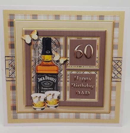 Male 60th Birthday with Whiskey Bottle by Lesley Duffy