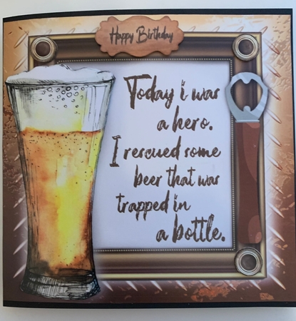 Vintage Beer Humour 5 7x7 by Lesley Earing