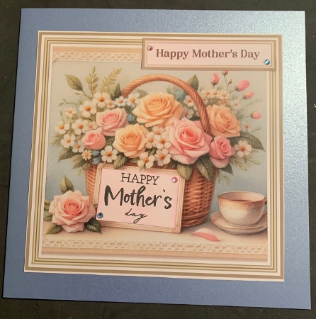 6x6 Delicate Florals 1 Toppers and Sentiments sheet by Lesley Earing