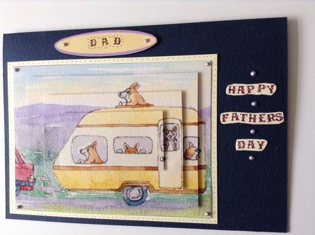 They Were Off on Their Holidays - Dogs in a Caravan - Topper by Lesley Earing