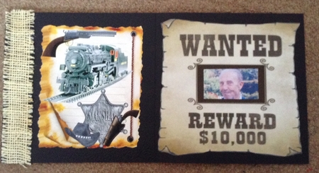 Wild West Wanted Poster Quick Card Toppers by Lesley Earing
