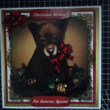 Lovely Christmas Bear Cub by Lesley Earing