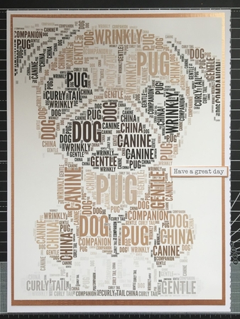 Pug Word Art by Lesley Earing