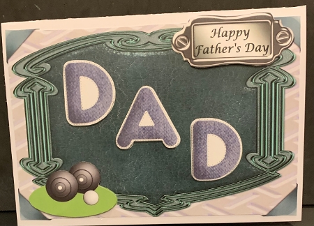 Fathers Day or Birthday DAD Bowls card by Lesley Earing