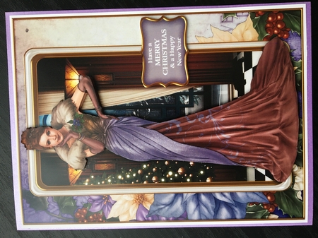 Art Deco Lady Freya Christmas 4 Sheet Mini Kit LILAC by Lesley Earing