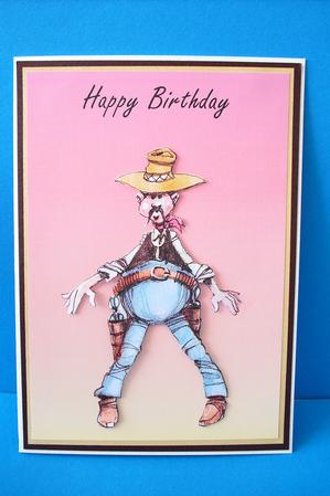 Gunslinger A5 Card Front by Lesley Earing