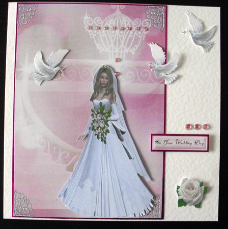Beautiful Bride on Her Wedding Day by the Staircase by Lesley Earing