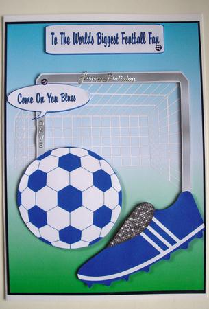 Come on You Blues A4 Football Card by Lesley Earing
