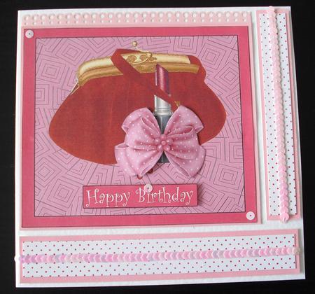 For a Special Girl Happy Birthday Purse and Bow by Lesley Earing