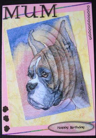 Boxer Dog Pyramid Topper by Lesley Earing