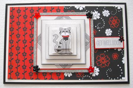 Get Well Soon Cat Pyramid by Lesley Earing