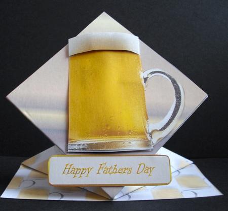 Mine's a Pint Lad Diamond Top Card by Lesley Earing