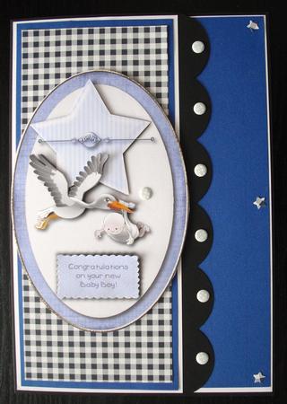 Baby Boy Card Topper by Lesley Earing