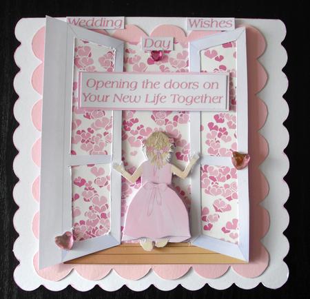 Baby Bridesmaid Wedding Decoupage in Pink by Lesley Earing