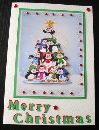 Caroling Penguins Pyramage by Lesley Earing