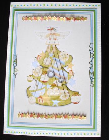 Christmas Tree with Buttons - Decoupaged by Lesley Earing