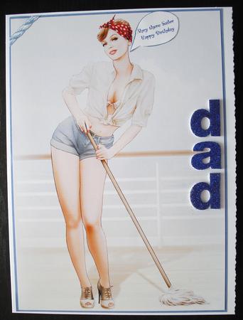 1950's Pin Up Girl Alice May A4 (pale) by Lesley Earing