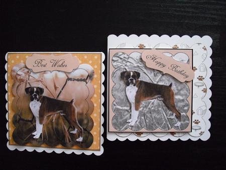Boxer Dog 2 Card Sheet by Lesley Earing