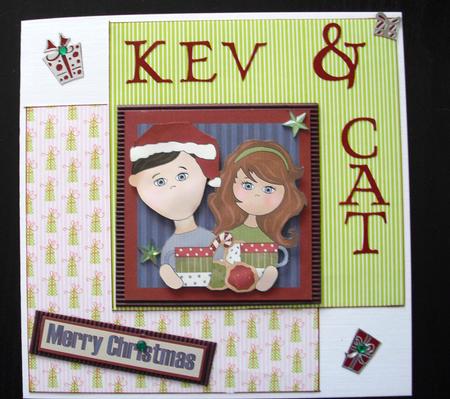 Special Christmas Couple 2 in 1 Decoupage and Pyramid by Lesley Earing
