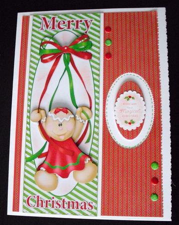Gingerbread Girl Christmas Large Dl by Lesley Earing