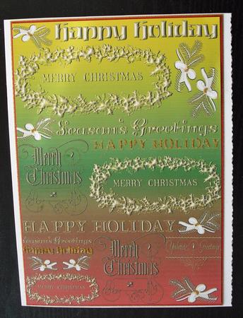 Christmas Text Backing Paper - Xmas Gradient by Lesley Earing