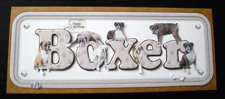 Boxer Dog Name Sign 3D by Lesley Earing