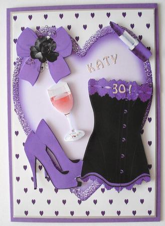 Gorgeous Ladies Accessories in Black/purple by Lesley Earing