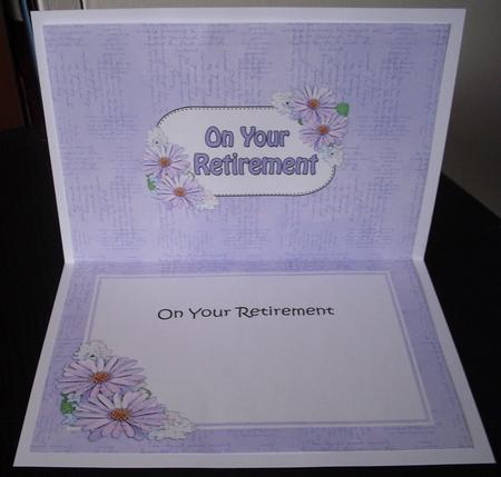 5x7 Retirement Daisies Matching Insert by Lesley Earing