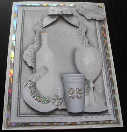 25th Anniversary Card by Lesley Earing