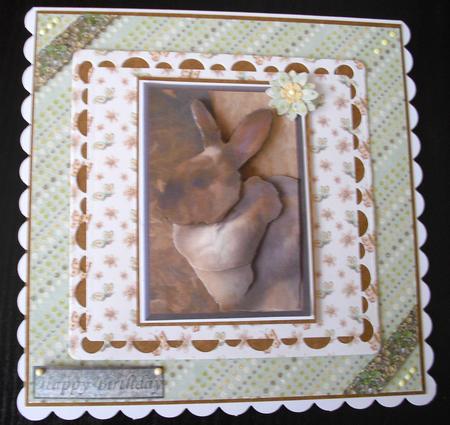 Chocolate Bunny 3D Decoupage by Lesley Earing