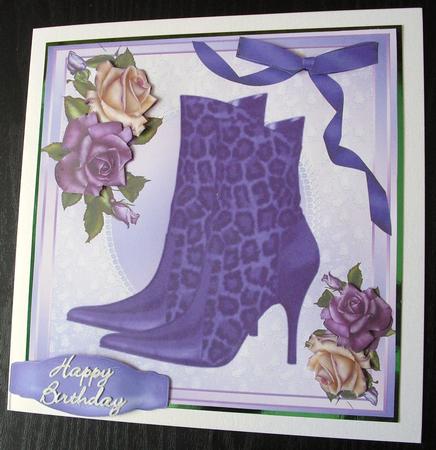 Lovely Lilac Leopard Ankle Boots  by Lesley Earing