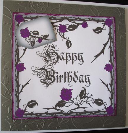 Birthday Gothic Roses 7x7 Topper 2 by Lesley Earing