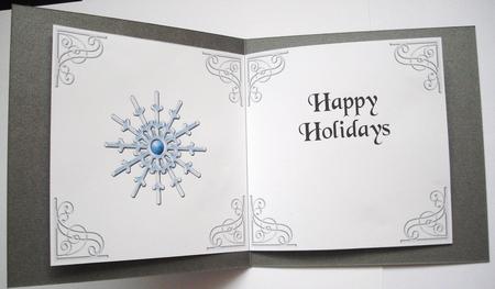 Set of 6 Christmas Inserts 6 Inch Silver 3 by Lesley Earing