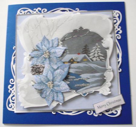 Frozen Stream 7x7 Card with Decoupage by Lesley Earing
