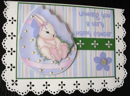 Lilac Easter Egg Bunny by Lesley Earing