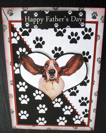Birthday or Father's Day Basset Hound Quick Card by Lesley Earing
